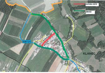 OBVESTILO O ZAPORI LOKALNE CESTE NA KLANCU